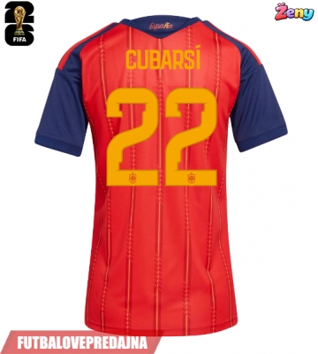 Lacne Ženy Futbalové dres Španielsko Pau Cubarsi #22 MS 2026 Krátky Rukáv - Domáci